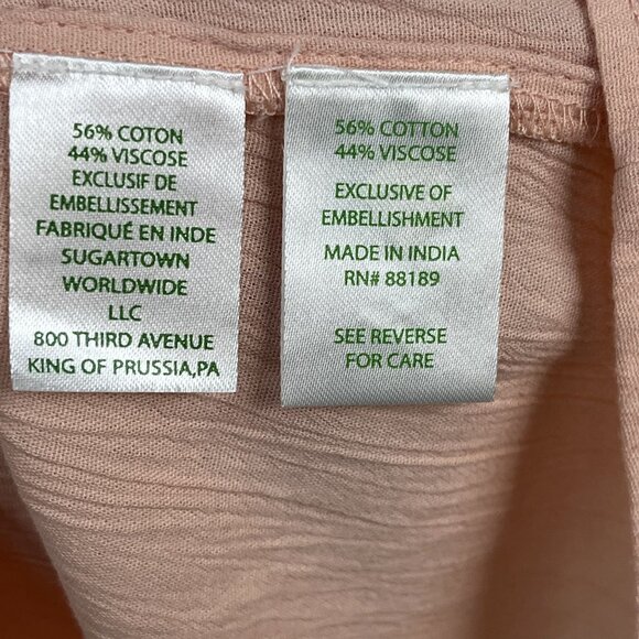 NWT Lilly Pulitzer Boho Shandy Blouse Womens Medium Sandstone Bell Sleeve - Picture 6 of 9